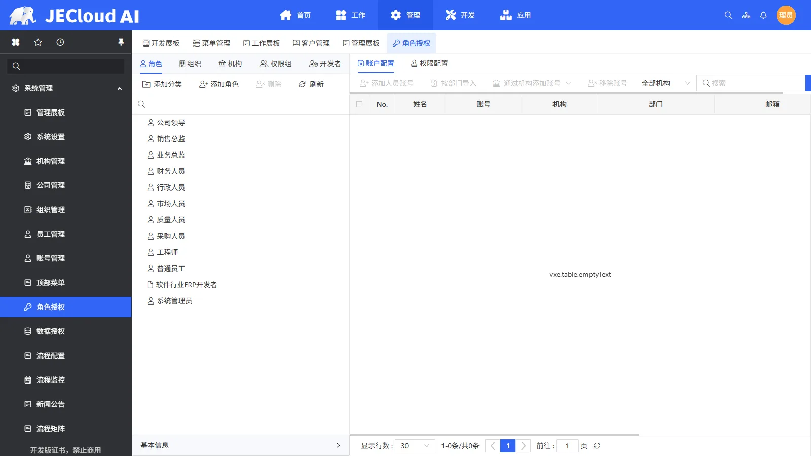 第五步 · 角色授权（角色与账户）
